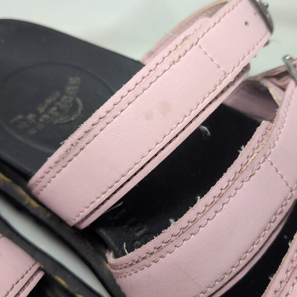 Dr. Martens Women 8 Blaire Slide Sandals Chalk Pink Purple SK01X Platform Buckle - Picture 14 of 16